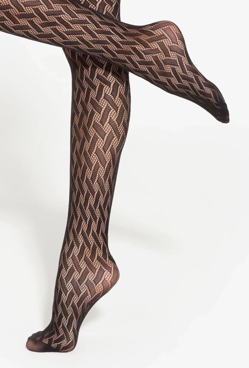 Gatta Runway No. 07 Geometric Fishnet Tights - Velvet Touch Tights