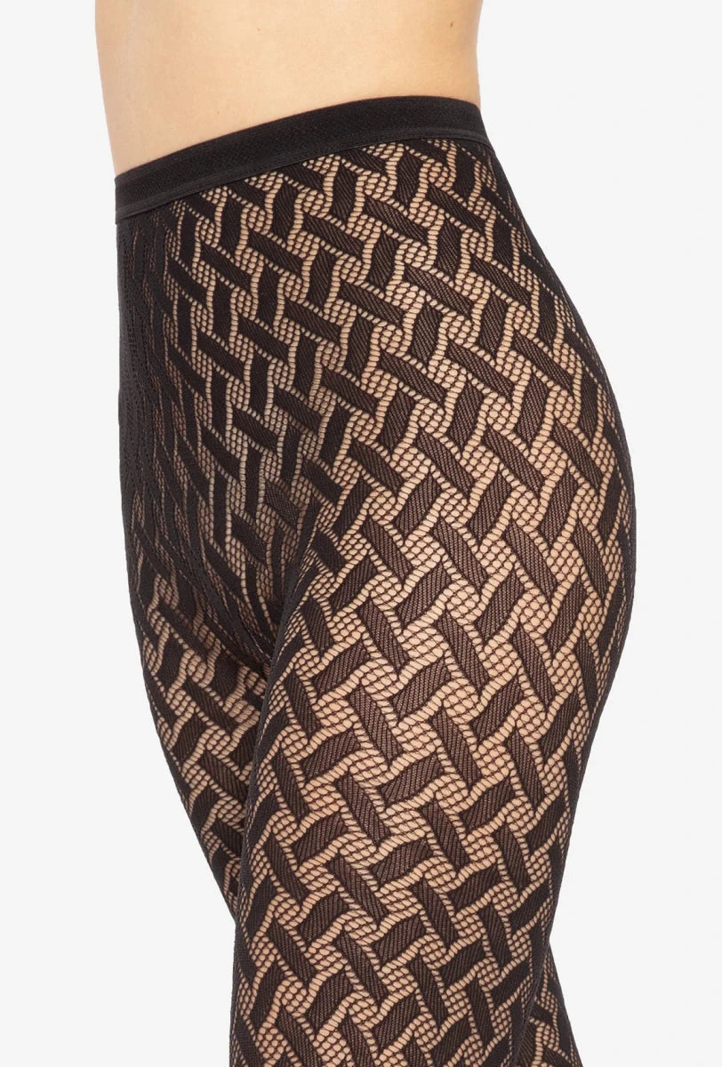 Gatta Runway No. 07 Geometric Fishnet Tights - Velvet Touch Tights
