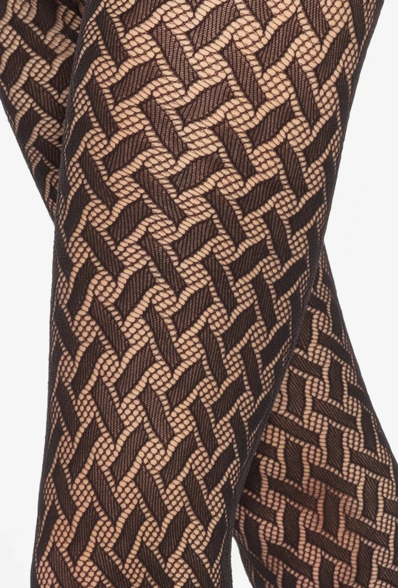 Gatta Runway No. 07 Geometric Fishnet Tights - Velvet Touch Tights