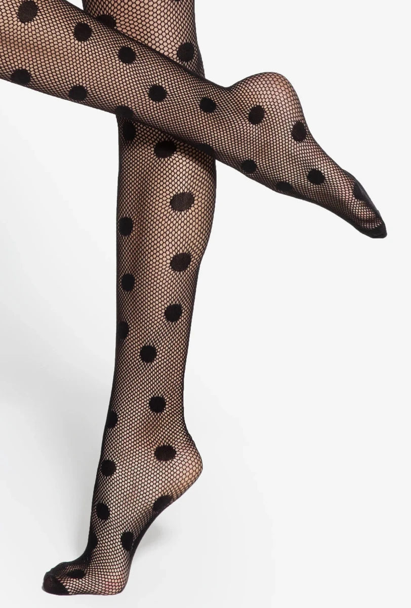 Gatta Runway No. 08 Polka Dot Fishnet Tights - Velvet Touch Tights