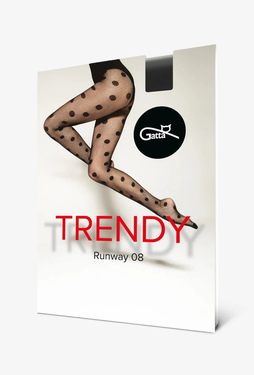Gatta Runway No. 08 Polka Dot Fishnet Tights - Velvet Touch Tights