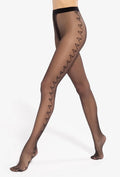 Gatta Lovely No. 11 Tights – 20 Den, Sheer & Romantic with Heart Stripe - Velvet Touch Tights