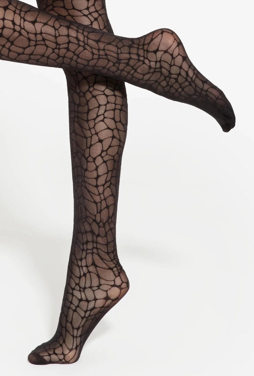 Gatta Modern No. 06 Patterned Tights – 40 Den, Stylish Mesh Illusion - Velvet Touch Tights