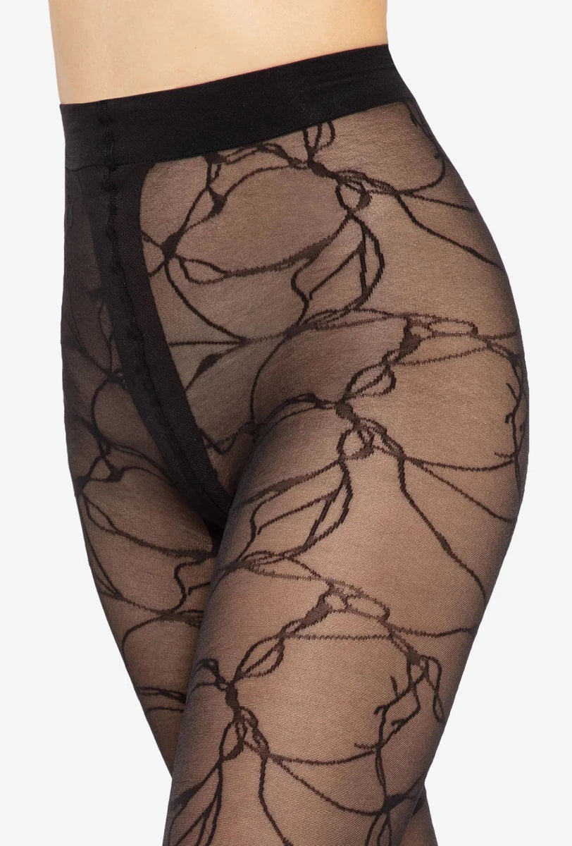 Gatta Modern No. 08 Geometric Pattern Tights 40 Den - Velvet Touch Tights