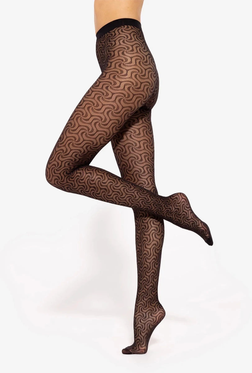 Gatta Mosaica 02 Patterned Tights – Bold Geometric Elegance - Velvet Touch Tights