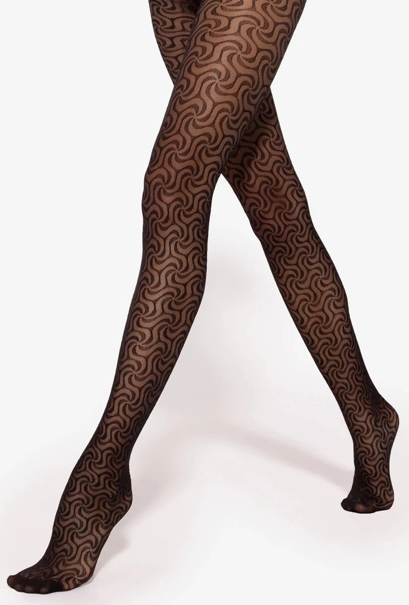 Gatta Mosaica 02 Patterned Tights – Bold Geometric Elegance - Velvet Touch Tights