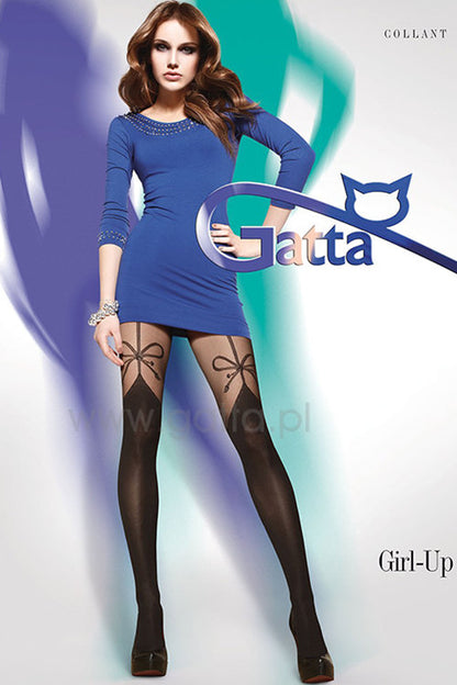 Gatta Girl Up 07 Tights 20/40 Den – Sheer Bow Detail & Matte Finish