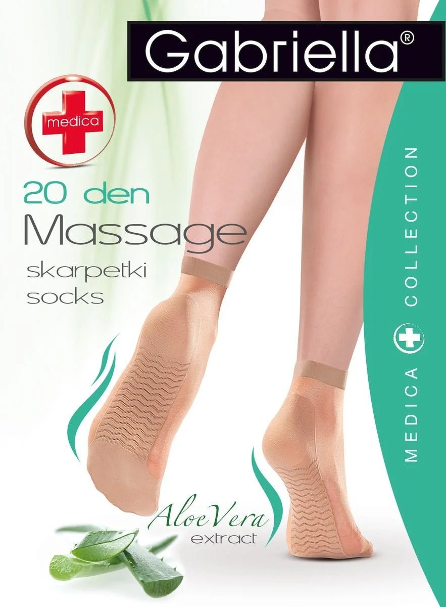 Gabriella Medica Massage 20 Den Therapeutic Socks - Velvet Touch Tights