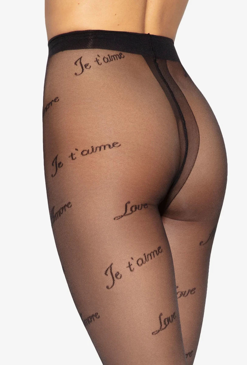 Gatta LOVELY No. 04 Patterned Tights – 20 Den, Sheer & Romantic - Velvet Touch Tights