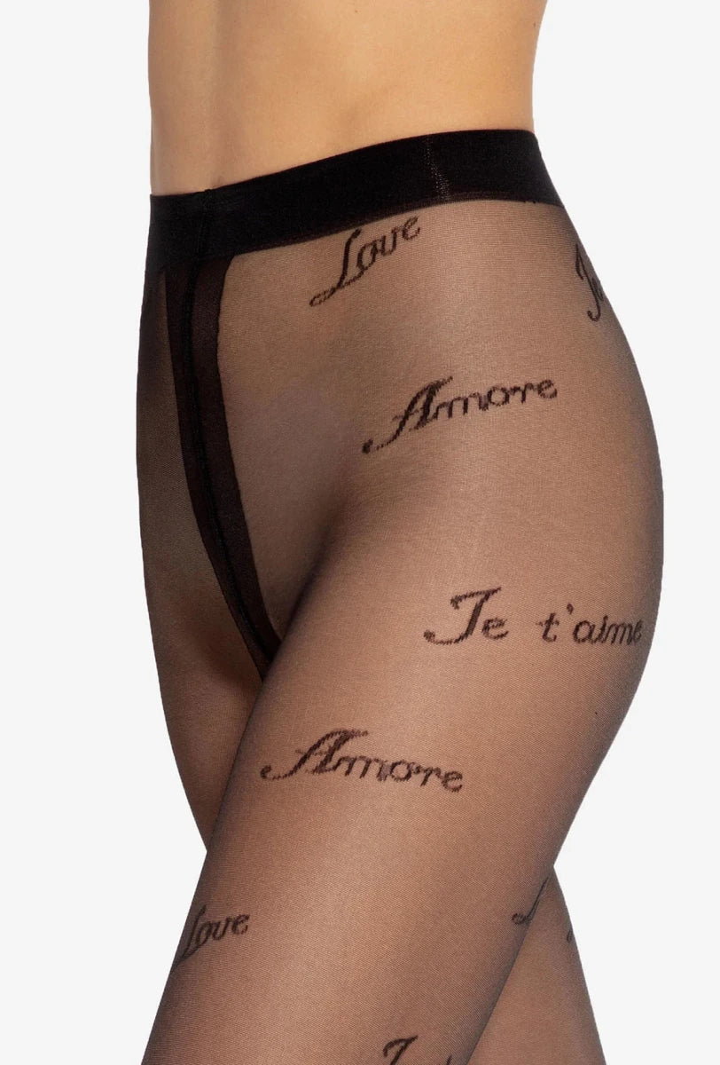 Gatta LOVELY No. 04 Patterned Tights – 20 Den, Sheer & Romantic - Velvet Touch Tights