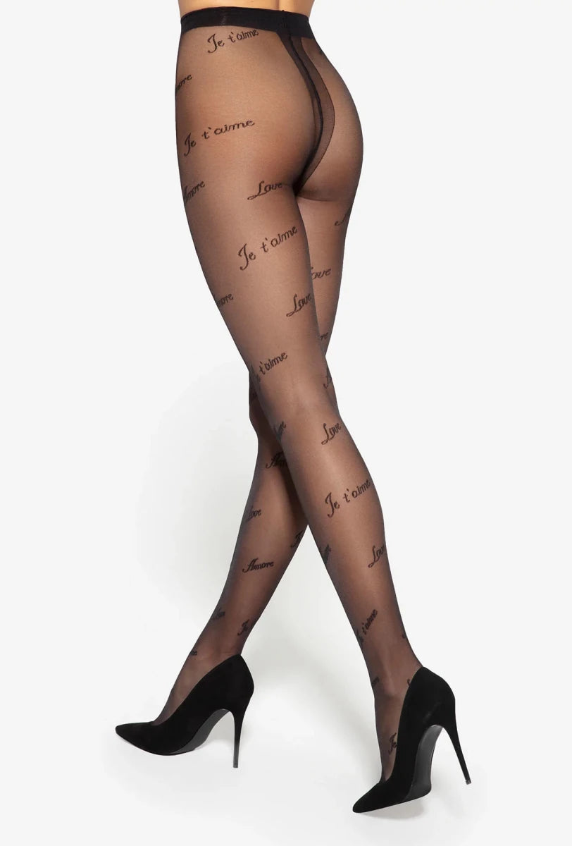 Gatta LOVELY No. 04 Patterned Tights – 20 Den, Sheer & Romantic - Velvet Touch Tights