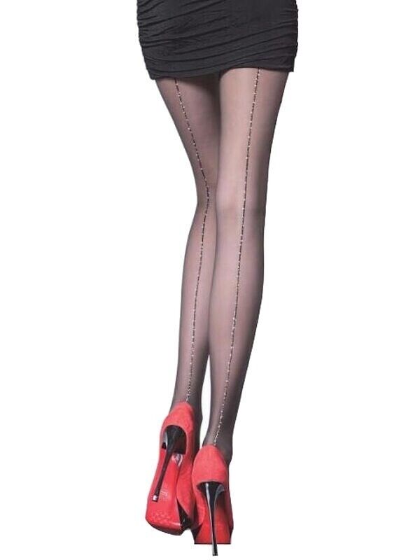 FIORE Gina 20 Den Tights with Shimmer Back Seam & Matte Finish - Velvet Touch Tights
