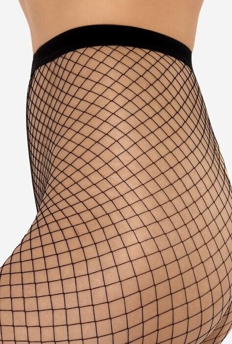 GATTA Brigitte 05 Fishnet Tights – Large Eyelets & Seamless Comfort - Velvet Touch Tights