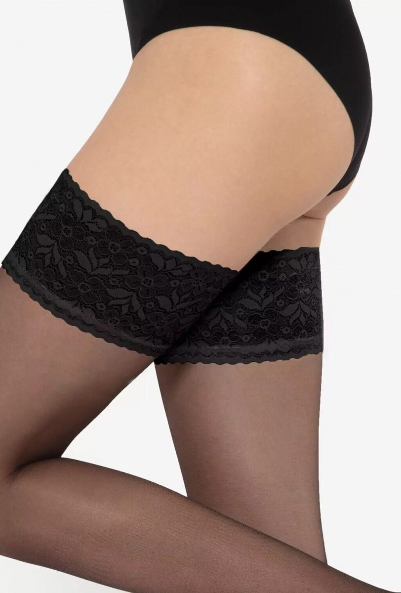 GATTA Michelle Hold-up Stockings 01 – Elegant Self-Supporting Lace Top Hold-Ups - Velvet Touch Tights