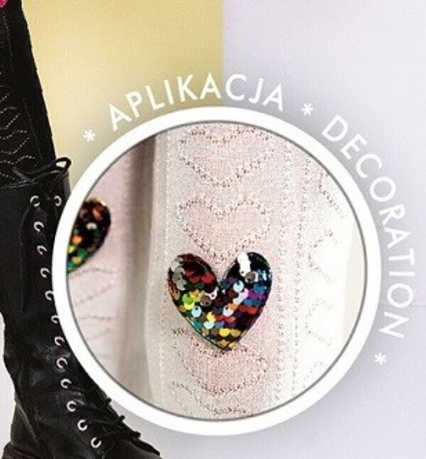 KNITTEX Aurelia Girls' Tights: warm, soft, playful hearts