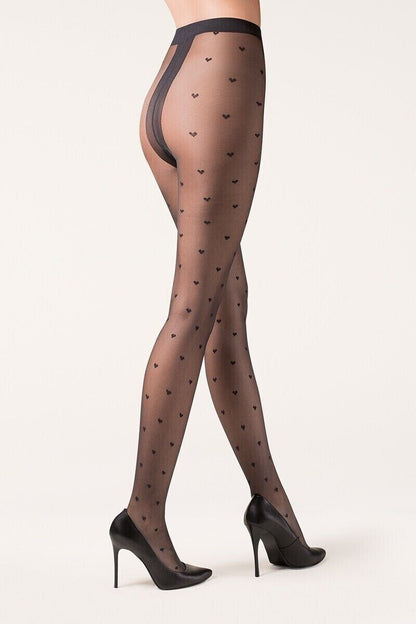 Gabriella Emily Tights 20 Den – Heart Pattern & Seamless Comfort