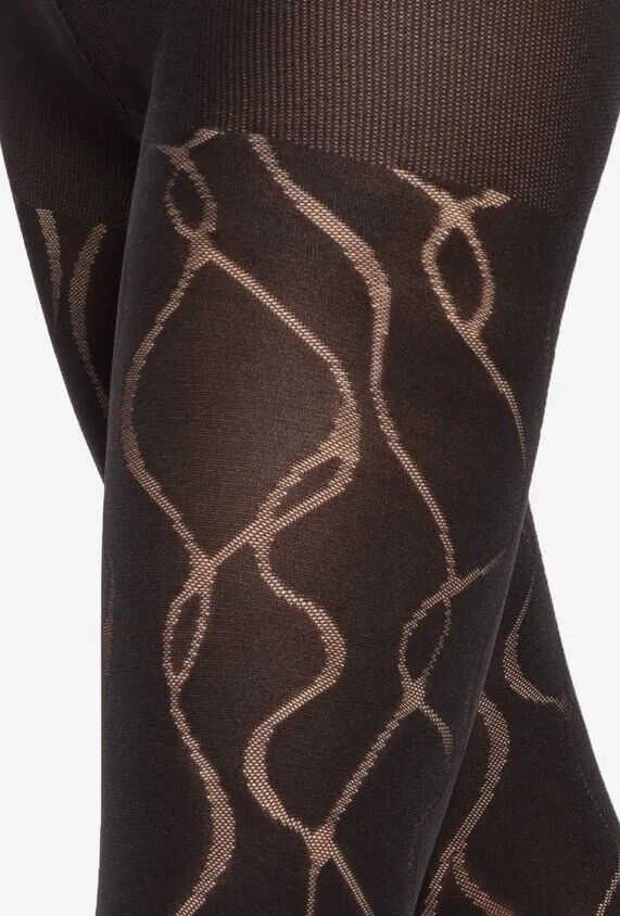 GATTA Savage 50 DEN Patterned Tights – Satin Sheer, Nature Inspired