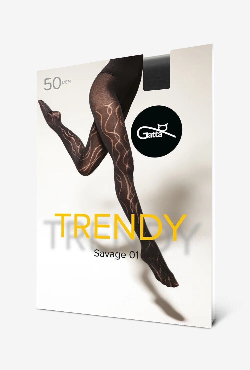 GATTA Savage 50 DEN Patterned Tights – Satin Sheer, Nature Inspired
