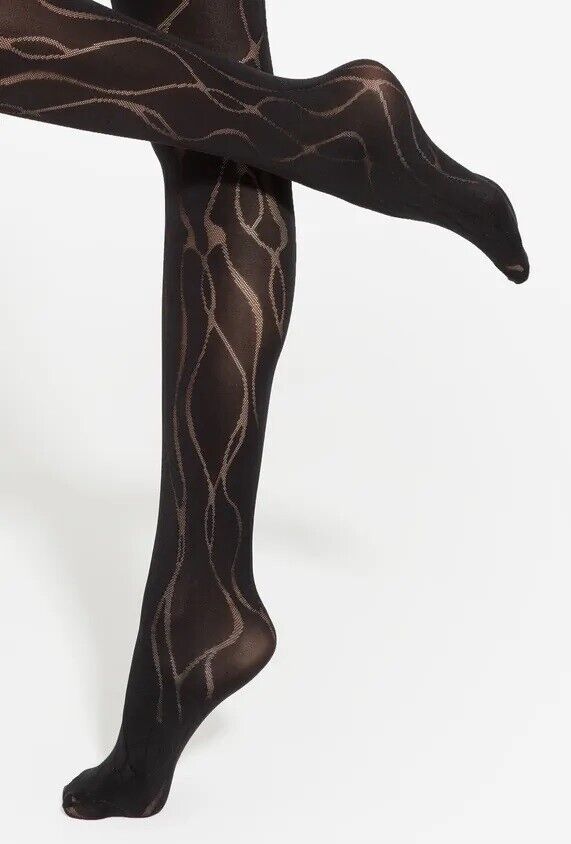 GATTA Savage 50 DEN Patterned Tights – Satin Sheer, Nature Inspired