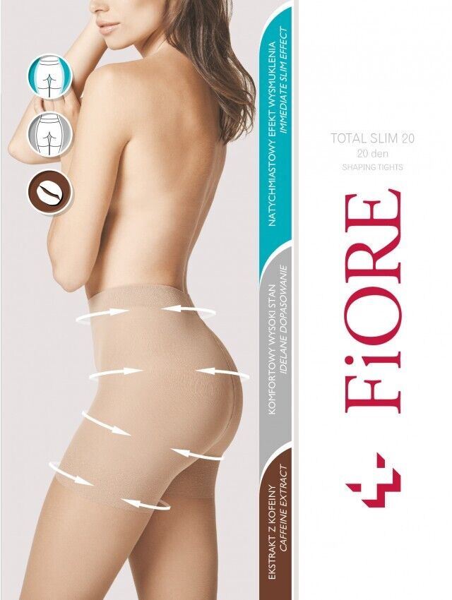 FIORE Total Slim 20 Den – Sculpting Tights with Silver Fresh Tech - Velvet Touch Tights