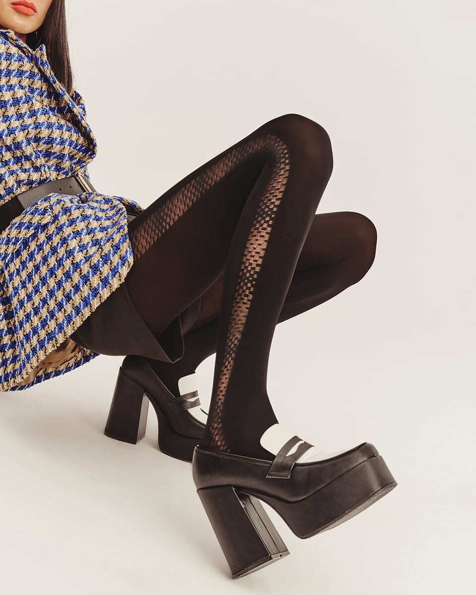 GABRIELLA Bliss 80 Den Tights – Soft Stripe Design & Durable Fit - Velvet Touch Tights