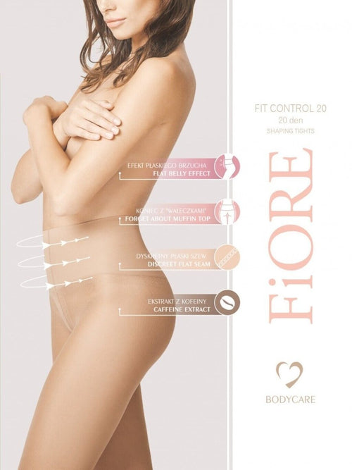 Fiore Fit Control 20 Den Shaping, Slimming, Caffeine-Infused Tights - Velvet Touch Tights