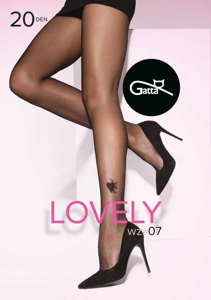 GATTA Lovely 07 Tights 20 DEN – Elegant Heart Design, Soft Fit - Velvet Touch Tights