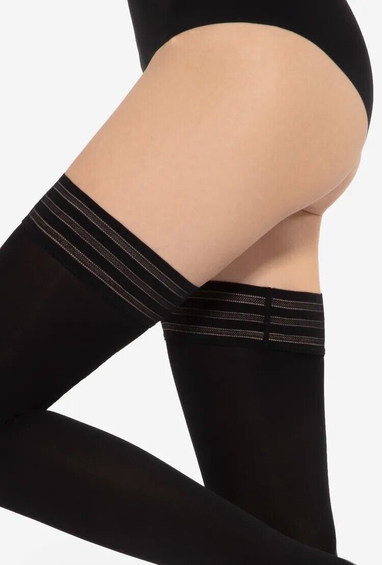 GATTA Gigi 60 Den Hold ups – Opaque, Matte, Comfortable & Stylish Legs - Velvet Touch Tights
